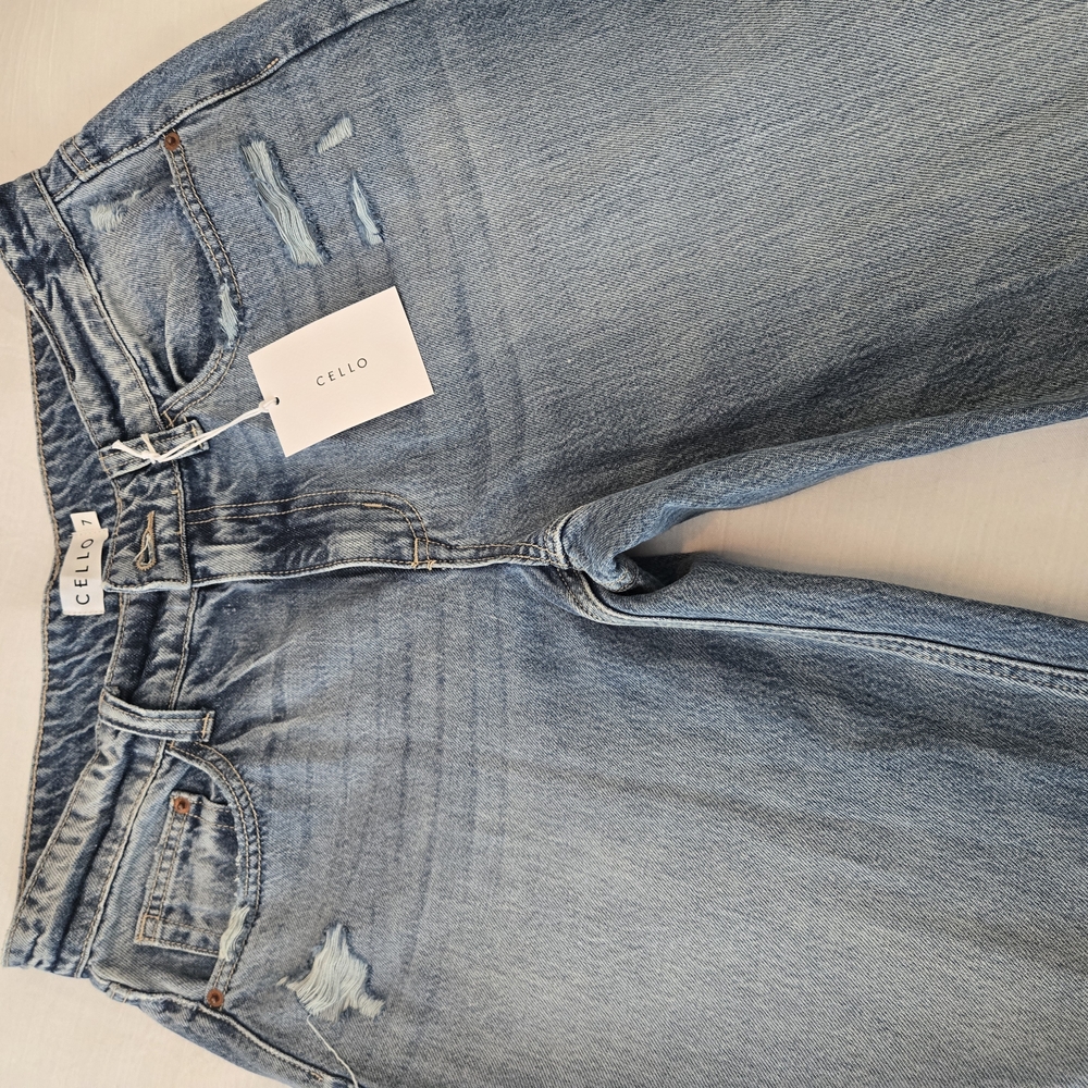 Cello Blue Boyfriend Jeans Distressed Casual